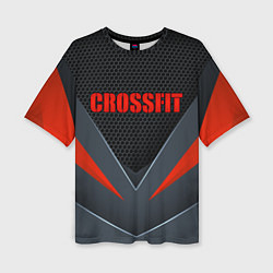 Футболка оверсайз женская CrossFit - Техно броня, цвет: 3D-принт