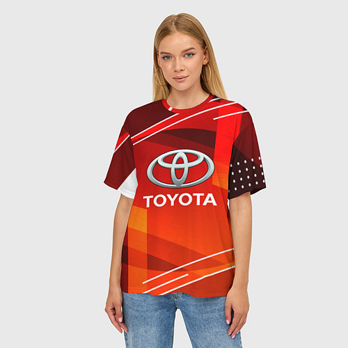 Женская футболка оверсайз Toyota Abstraction Sport / 3D-принт – фото 3