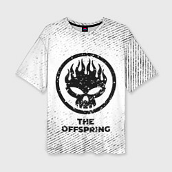 Футболка оверсайз женская The Offspring с потертостями на светлом фоне, цвет: 3D-принт