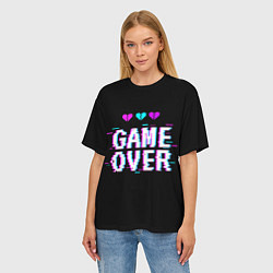 Футболка оверсайз женская Game Over Pixels, цвет: 3D-принт — фото 2