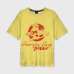 Футболка оверсайз женская Stranger Things 4 - Surfer boy pizza, цвет: 3D-принт