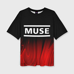 Футболка оверсайз женская Muse red plasma, цвет: 3D-принт