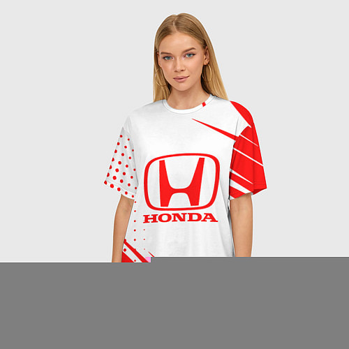 Женская футболка оверсайз Honda - sport / 3D-принт – фото 3