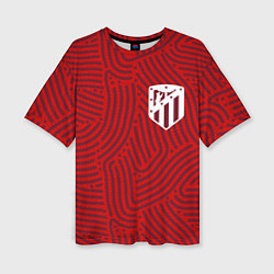 Женская футболка оверсайз Atletico Madrid отпечатки
