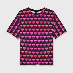 Женская футболка оверсайз Poppy Playtime - Kissy Missy Pattern - Huggy Wuggy
