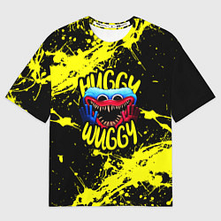 Футболка оверсайз женская Хагги Вагги желтые брызги краски, цвет: 3D-принт
