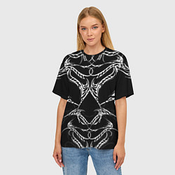 Футболка оверсайз женская Татуировки на теле, цвет: 3D-принт — фото 2