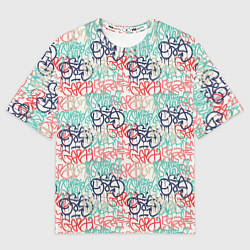 Женская футболка оверсайз Пять оттенков граффити