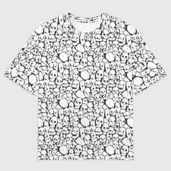 Футболка оверсайз женская Череп бесформенный, цвет: 3D-принт