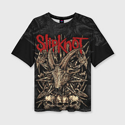 Женская футболка оверсайз Slipknot - goat head