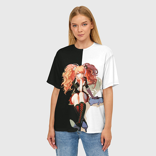 Женская футболка оверсайз Джунко Эношима - Danganronpa / 3D-принт – фото 3