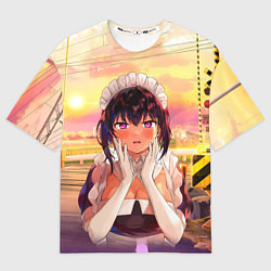 Футболка оверсайз женская Моя новая горничная очень подозрительна, цвет: 3D-принт