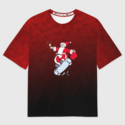 Футболка оверсайз женская Новогодний подарок от Санты, цвет: 3D-принт