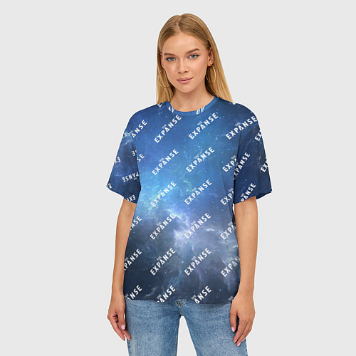 Женская футболка оверсайз The Expanse pattern / 3D-принт – фото 3