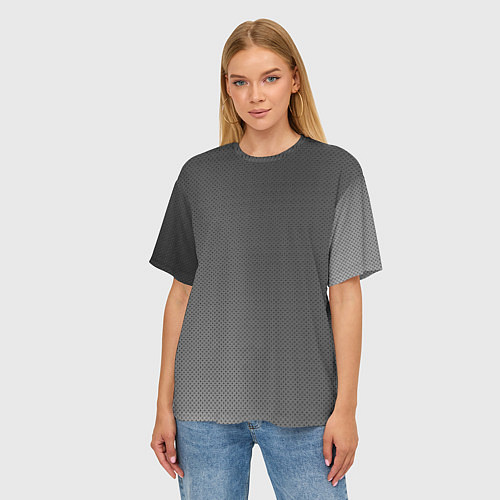 Женская футболка оверсайз Стальной фон / 3D-принт – фото 3