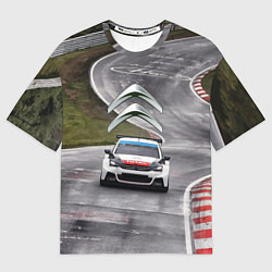 Футболка оверсайз женская Ситроен - гоночная команда, цвет: 3D-принт