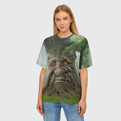 Футболка оверсайз женская Мудрое таинственное дерево, цвет: 3D-принт — фото 2