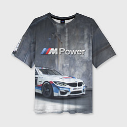 Футболка оверсайз женская BMW M4 GT4 - racing team - motorsport, цвет: 3D-принт