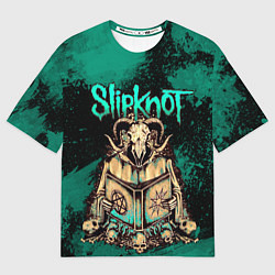Футболка оверсайз женская Slipknot баран, цвет: 3D-принт