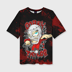 Женская футболка оверсайз Slipknot skull