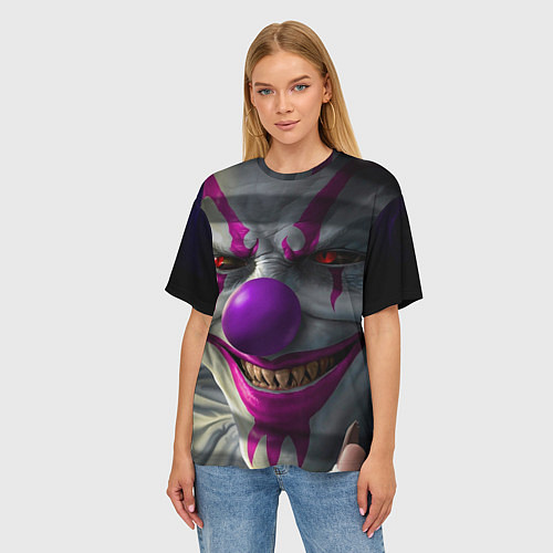 Женская футболка оверсайз Free Fire - Клоун / 3D-принт – фото 3