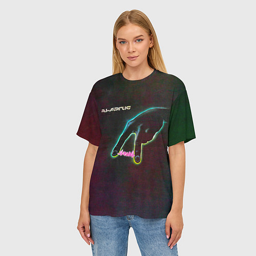 Женская футболка оверсайз Энергия - Алиса / 3D-принт – фото 3