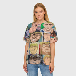 Футболка оверсайз женская Лицо ГТО, цвет: 3D-принт — фото 2