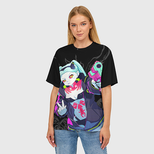 Женская футболка оверсайз Ребекка: Cyberpunk / 3D-принт – фото 3
