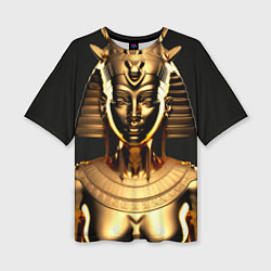 Футболка оверсайз женская Египетская царица - Золотой бюст, цвет: 3D-принт