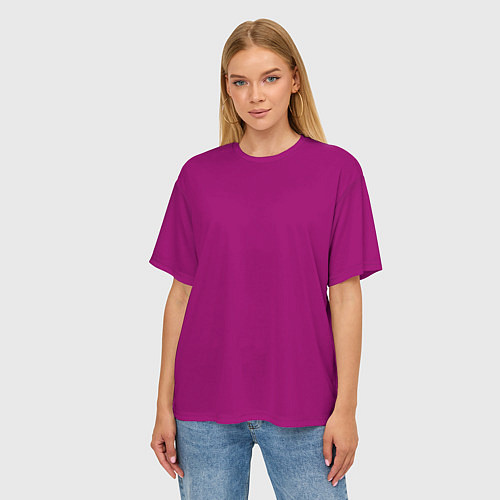 Женская футболка оверсайз Баклажановый радуга / 3D-принт – фото 3
