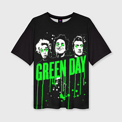 Футболка оверсайз женская Green day paint, цвет: 3D-принт