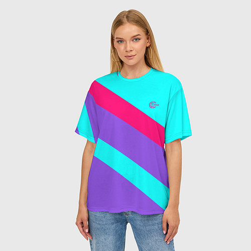 Женская футболка оверсайз Аля восьмидесятые FIRM / 3D-принт – фото 3