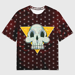 Футболка оверсайз женская Черепочек с треугольником, цвет: 3D-принт