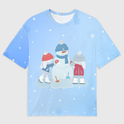 Футболка оверсайз женская Самый лучший снеговик, цвет: 3D-принт