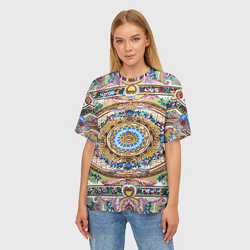 Женская футболка оверсайз Советский винтажный ковёр / 3D-принт – фото 3