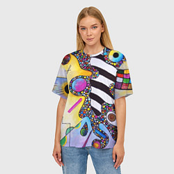 Футболка оверсайз женская Василий Кандинский Абстрактная композиция, цвет: 3D-принт — фото 2