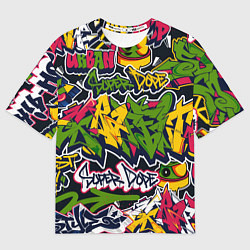 Футболка оверсайз женская Крутое граффити, цвет: 3D-принт