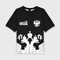 Футболка оверсайз женская Russia national team, цвет: 3D-принт
