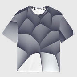 Женская футболка оверсайз Паттерн из гладких камней