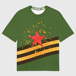 Футболка оверсайз женская Праздничная звезда 9 мая, цвет: 3D-принт