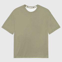 Футболка оверсайз женская Зеленый тренд без принта, цвет: 3D-принт