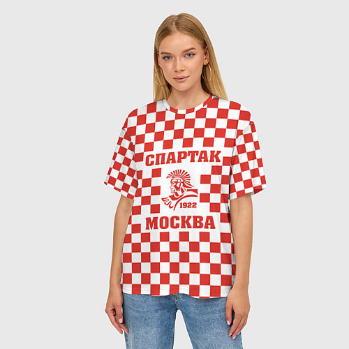Женская футболка оверсайз FCSM - Спартак / 3D-принт – фото 3