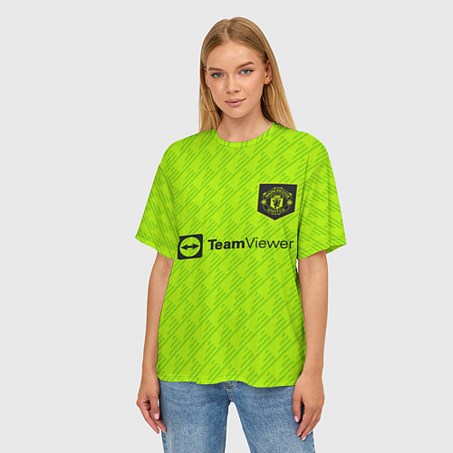 Женская футболка оверсайз МЮ форма 2223 третья / 3D-принт – фото 3