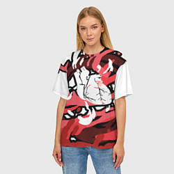 Футболка оверсайз женская The Bloody Heart, цвет: 3D-принт — фото 2