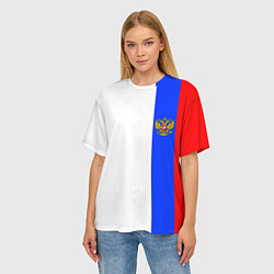 Футболка оверсайз женская Цвета России - герб, цвет: 3D-принт — фото 2