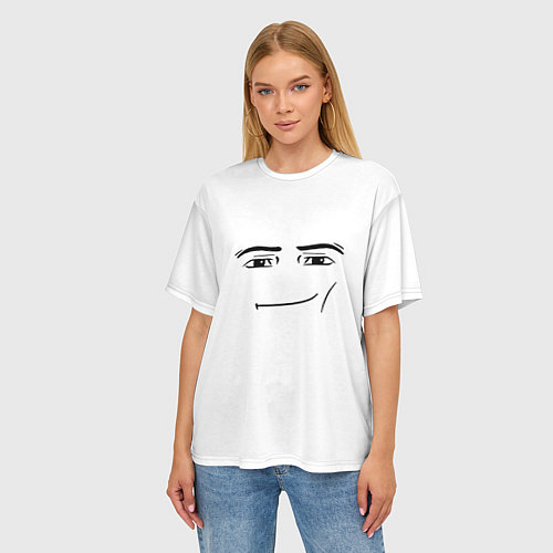 Женская футболка оверсайз Одежда Man Face Roblox / 3D-принт – фото 3