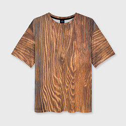 Женская футболка оверсайз Текстура дерева