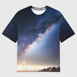 Футболка оверсайз женская Звёздное небо и горы, цвет: 3D-принт