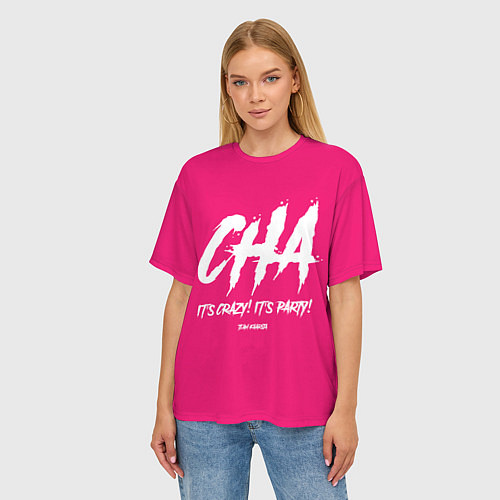Женская футболка оверсайз Сha Cha Cha: Eurovision 23 Finland / 3D-принт – фото 3