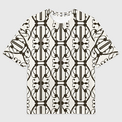 Женская футболка оверсайз Ветвистый паттерн